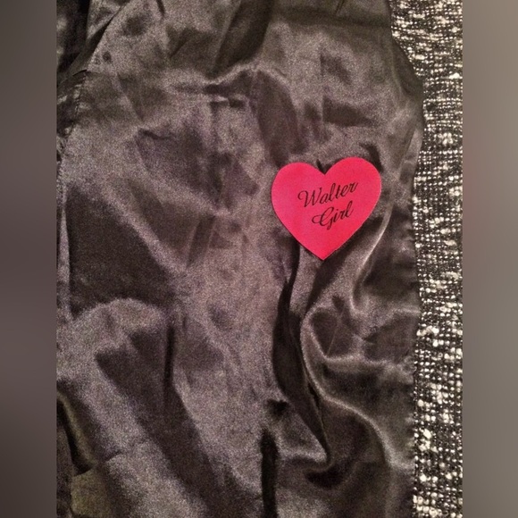 WALTER BAKER Tweed Jacket Coat Black Gary Wool Blends Marled Knit Snap Closure - Picture 11 of 12